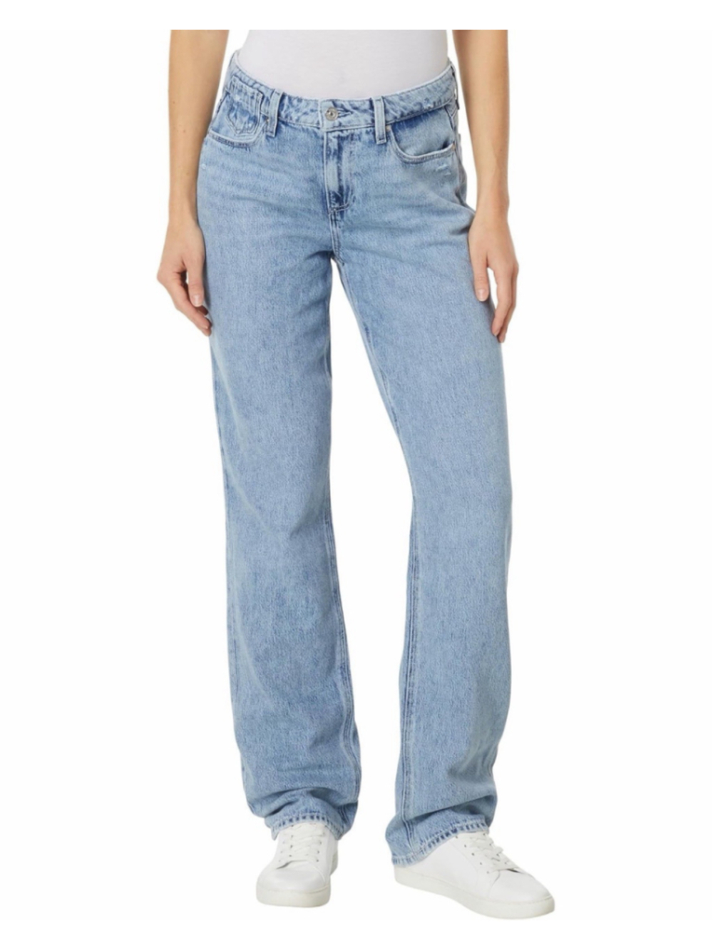 Paige Relaxed Noella in Dorit Distressed Straight Leg Jeans 31x32 Hi-Rise $249
